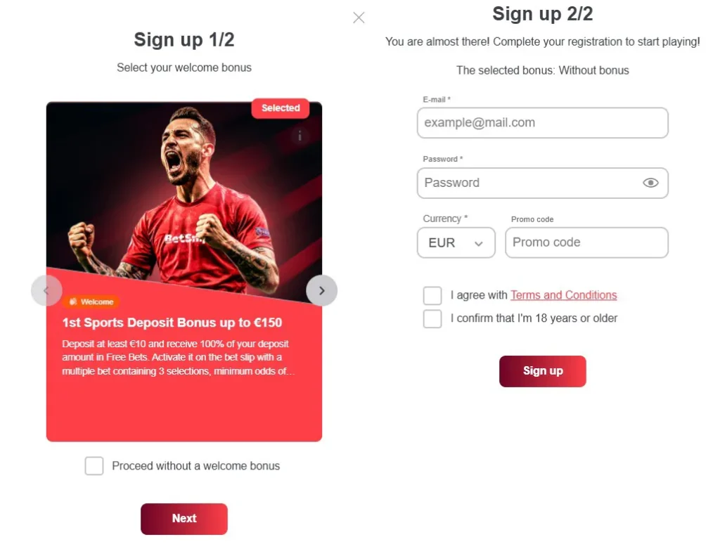 BetSnipe Casino registr